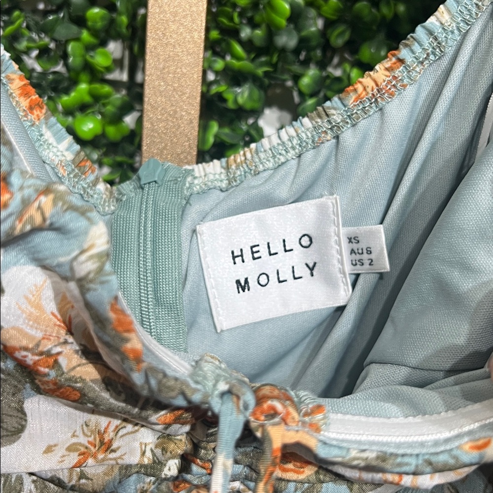 HELLO MOLLY RT: $85 BASQUE COUNTRY DRESS SAGE size XS - Picture 7 of 12